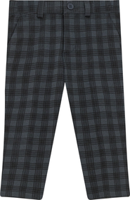 Mr. Mr. Plaid Knit Long Pants with Zipper Closure