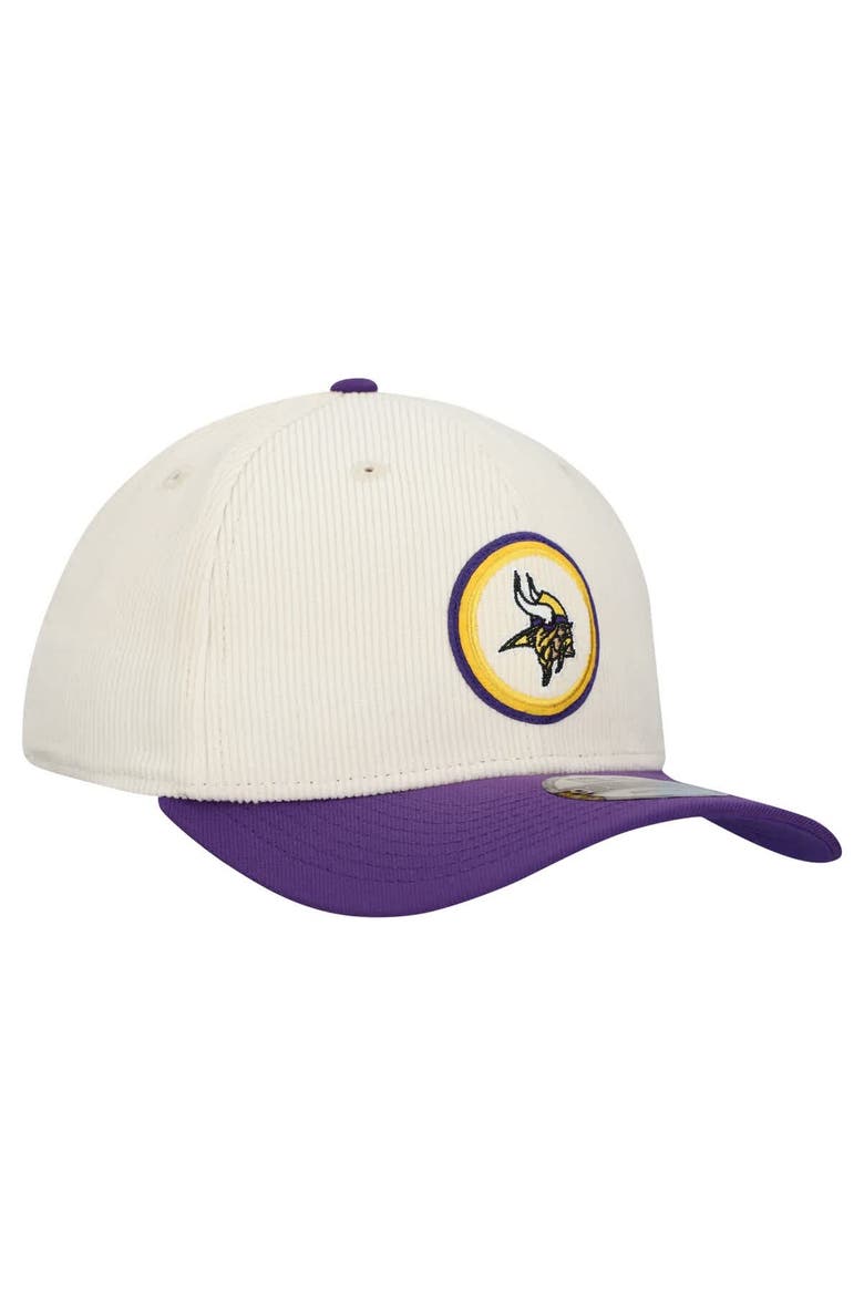 Men's New Era  Stone Minnesota Vikings  Loyal Corduroy 9SEVENTY Adjustable Hat, Alternate, color, Stone
