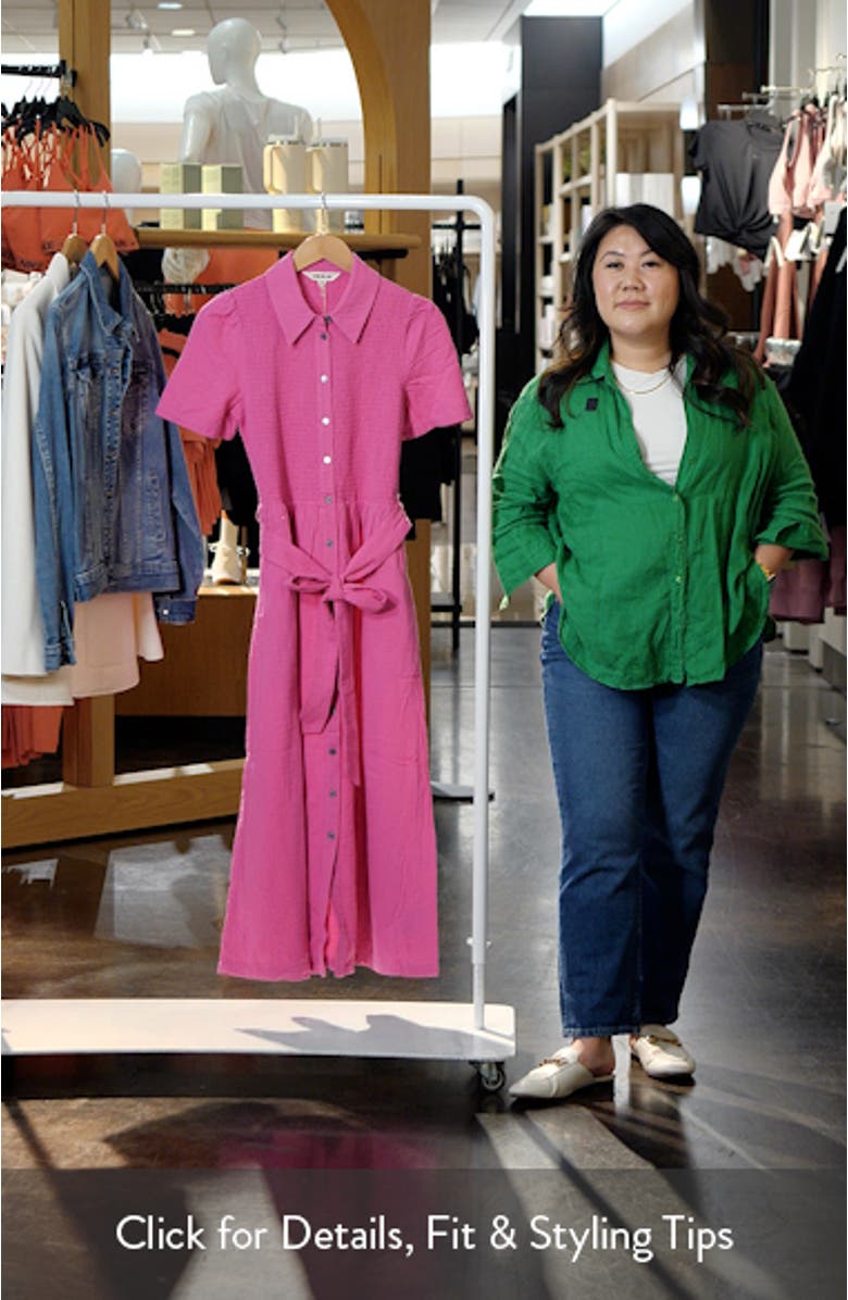 Amber Belted Cotton Midi Dress, sales video thumbnail