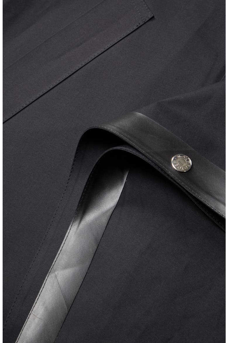 Gents Bonded Cotton Hooded Poncho, Alternate, color, BLACK