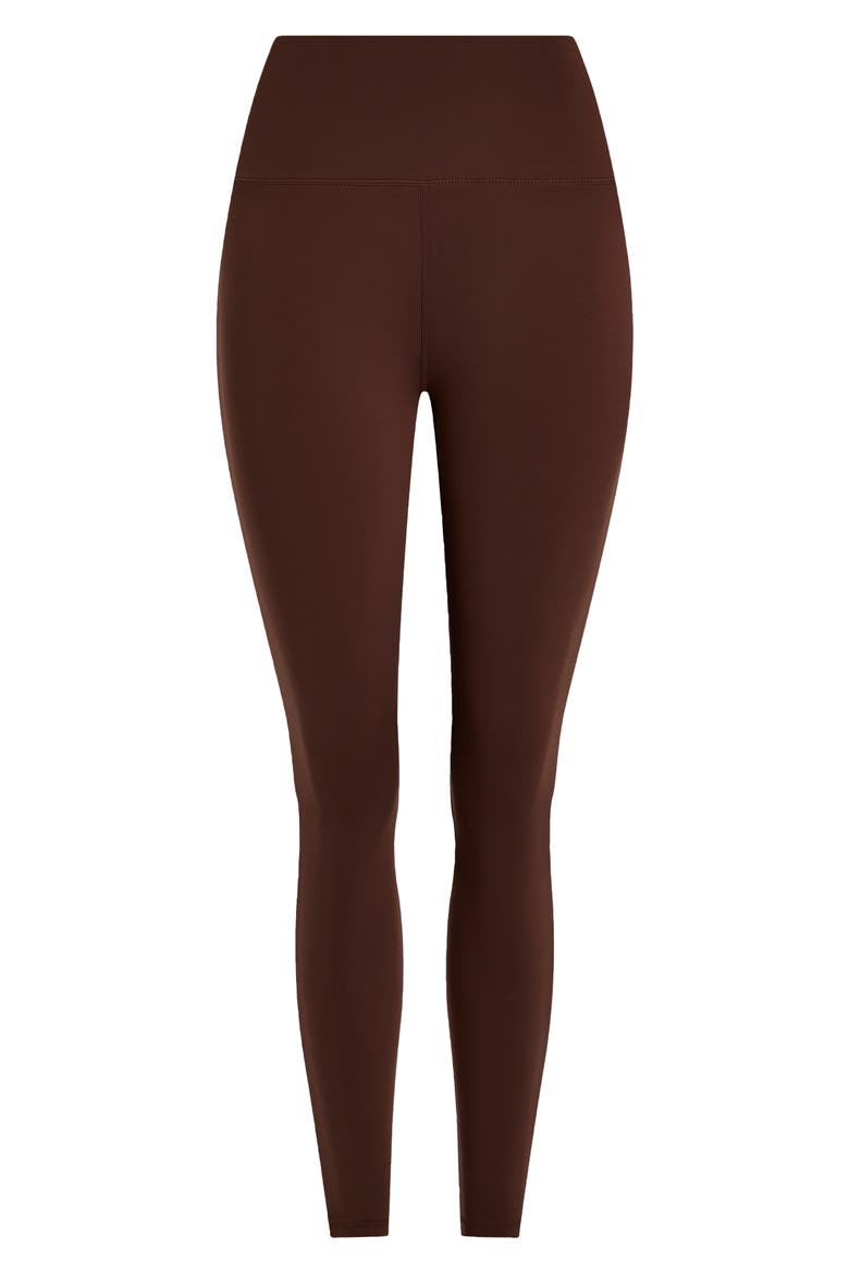FreeSoft Piped High Waist 7/8 Leggings, Alternate, color, BROWN STONE