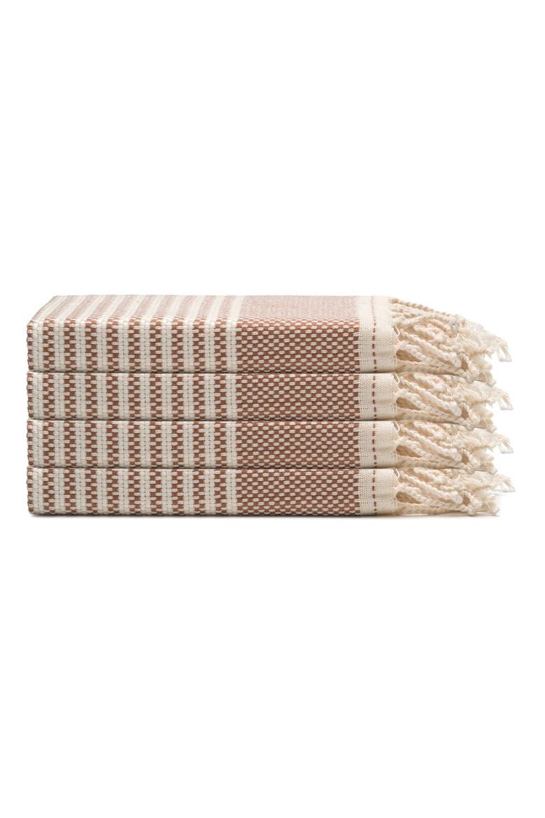 Zipper Turkish Cotton Hand & Kitchen Towel Bundle, Main, color, Brown
