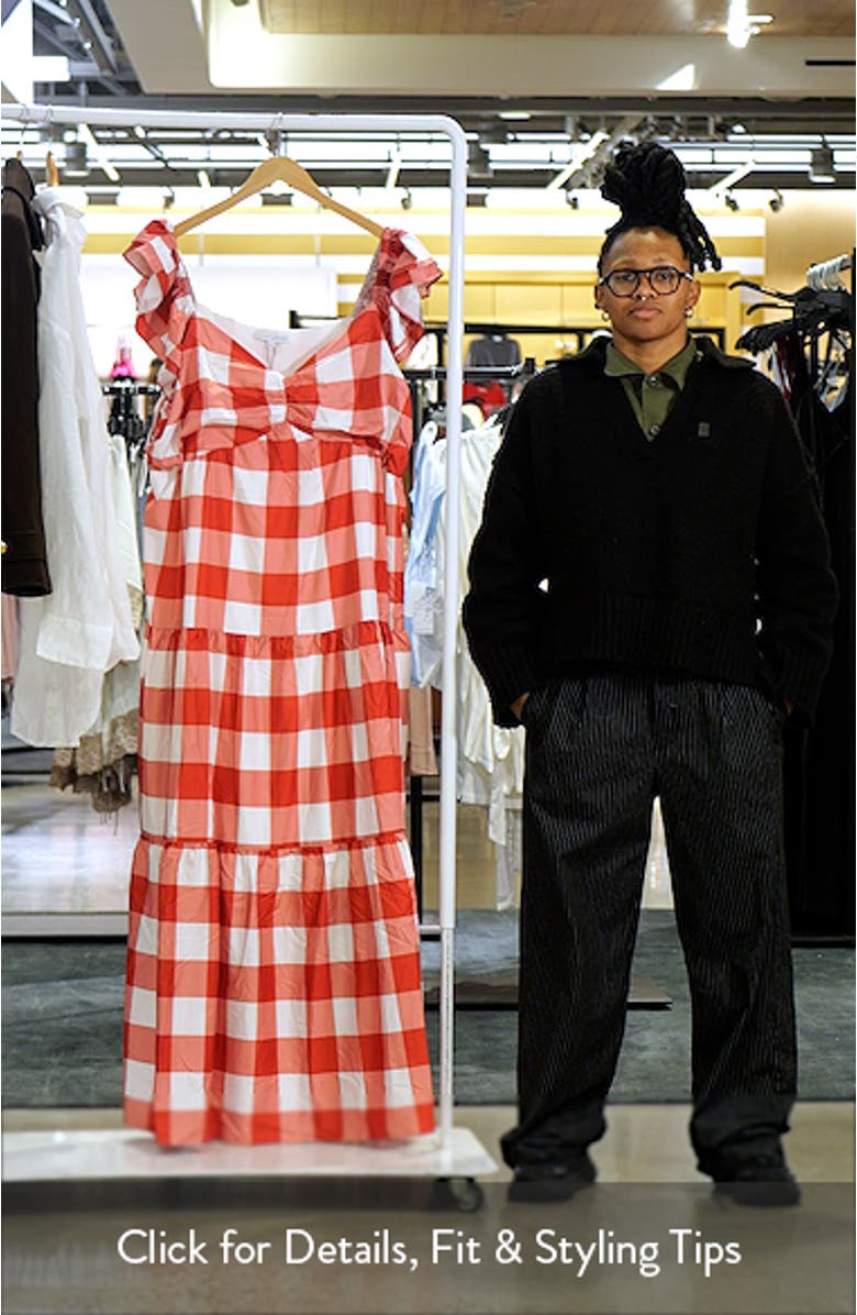 Gingham Tiered Maxi Dress, sales video thumbnail