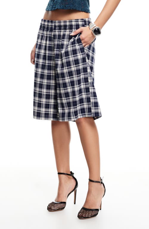 Lioness Sevigney Plaid Long Shorts In Multi