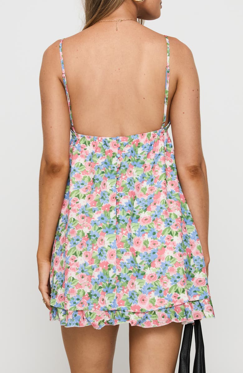 Princess Polly Empress of Love Floral Print Minidress, Alternate, color, Pink Multi