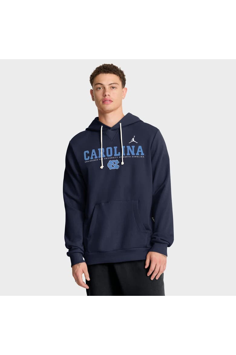 Men's Jordan Brand Navy North Carolina Tar Heels 2025 Sideline Standard Issue Dri-FIT Hoodie, Alternate, color, Navy