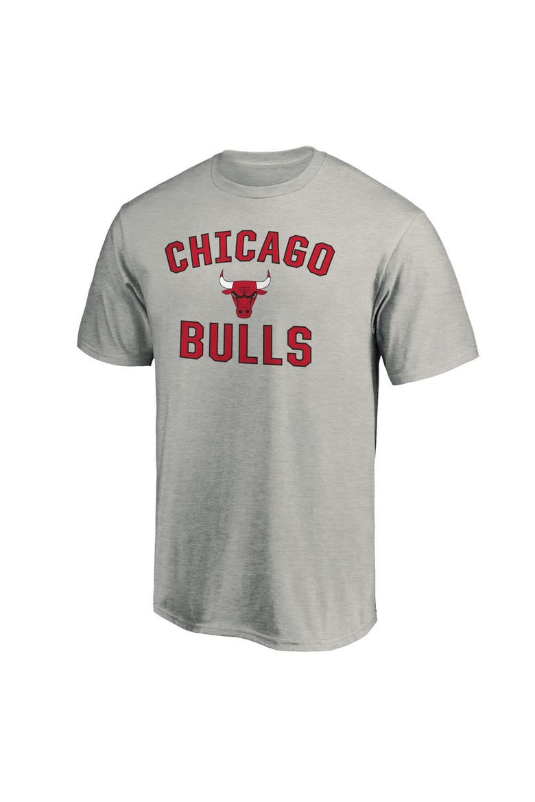 Men's Fanatics Branded Heathered Gray Chicago Bulls Victory Arch T-Shirt, Alternate, color, Heather Gray