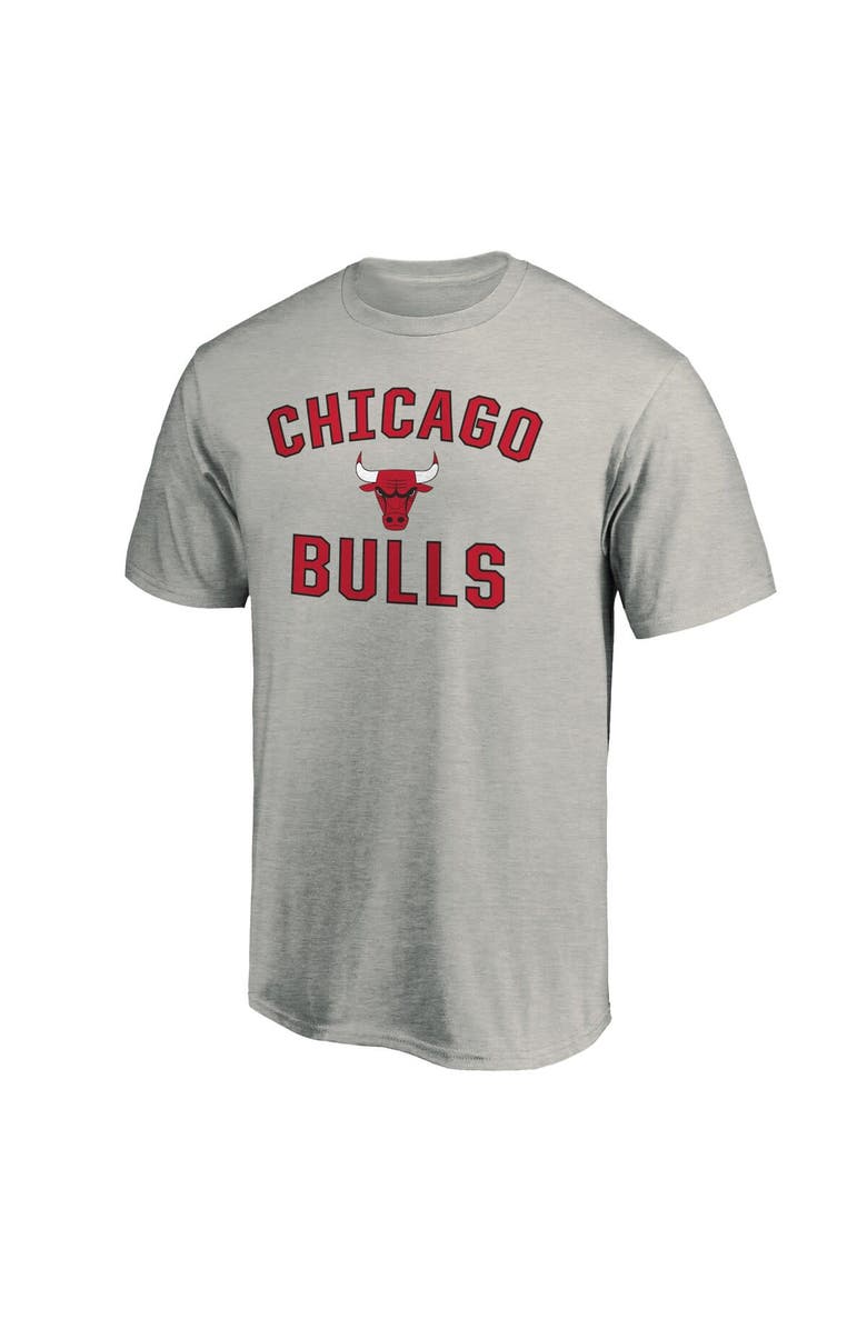 FANATICS Men's Fanatics Branded Heathered Gray Chicago Bulls Victory Arch T-Shirt, Alternate, color, Heather Gray