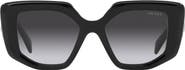 Prada 50mm Rectangular Sunglasses