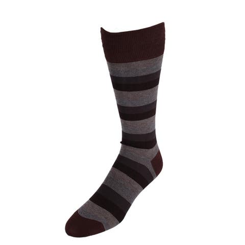 Men's Thick Stripe Mid-Calf Premium Novelty Dress Socks (1 Pair)