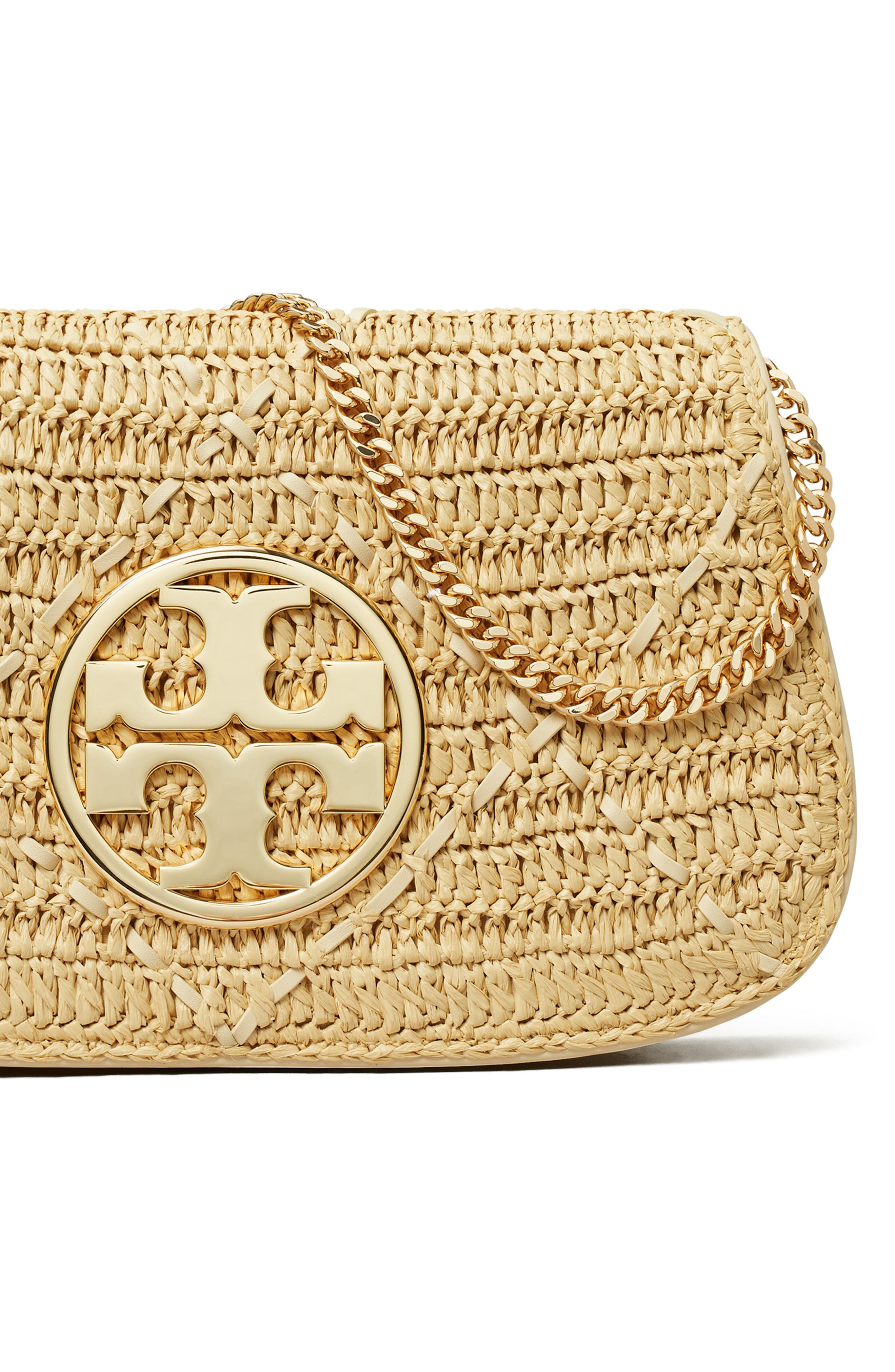 Tory Burch Reva Raffia Clutch, Alternate, color, 