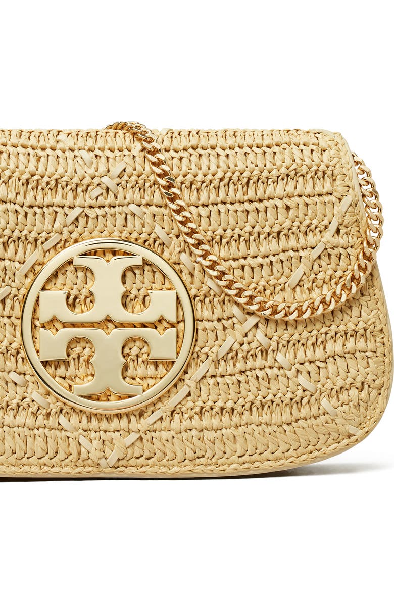 Tory Burch Reva Raffia Clutch, Alternate, color,