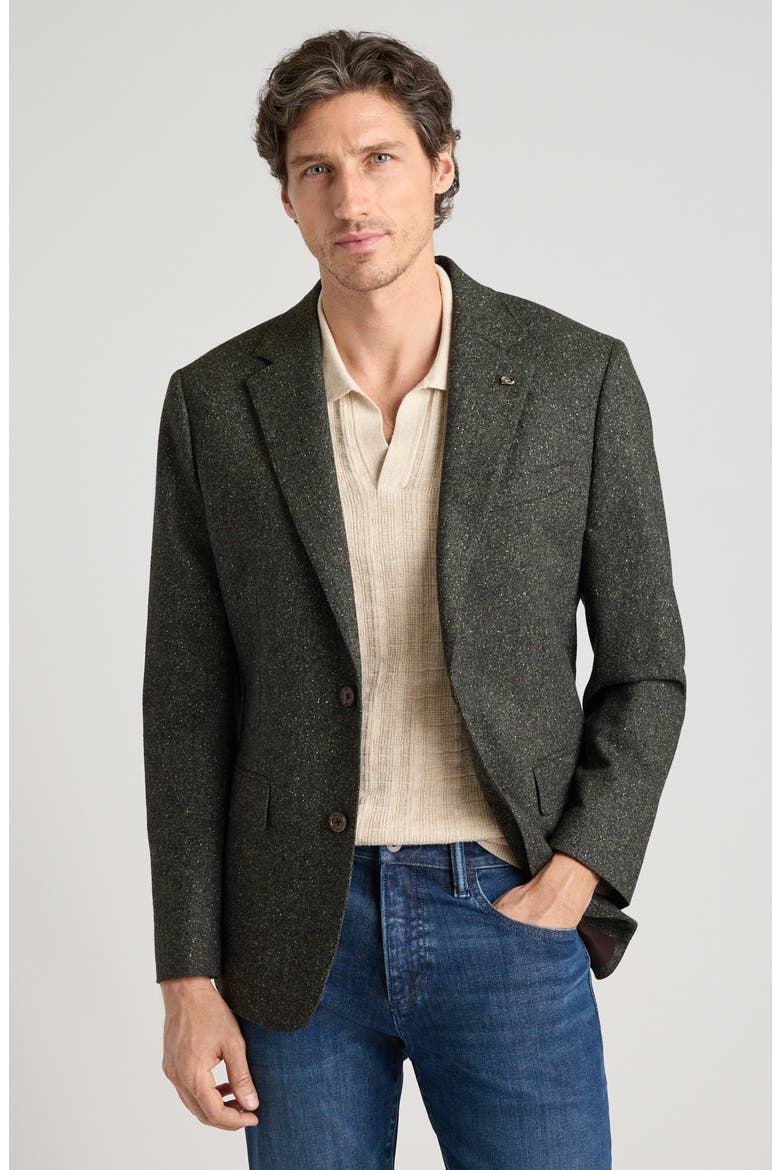 Jetsetter City Tweed Blazer, Alternate, color, OLIVE GREEN