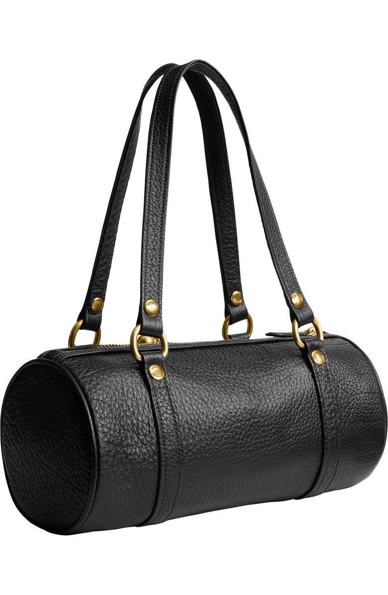 COACH Kisslock Leather Barrel Bag, Alternate, color,