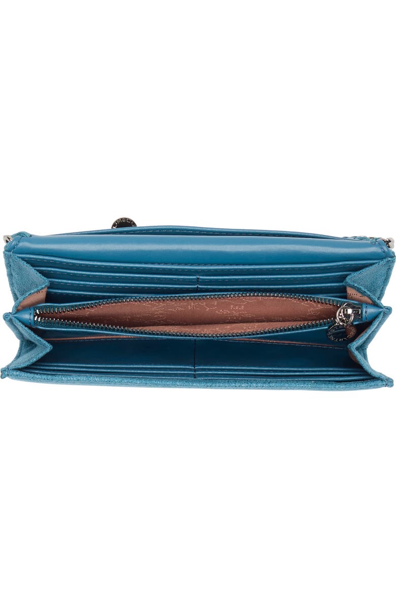 Stella McCartney Mini Falabella Metallic Wallet, Alternate, color,
