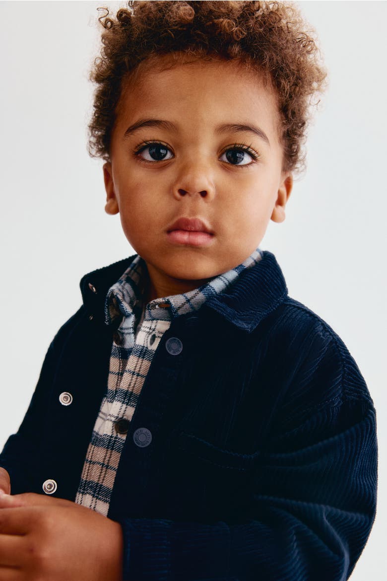 Cotton Corduroy Shirt, Alternate, color, Navy blue