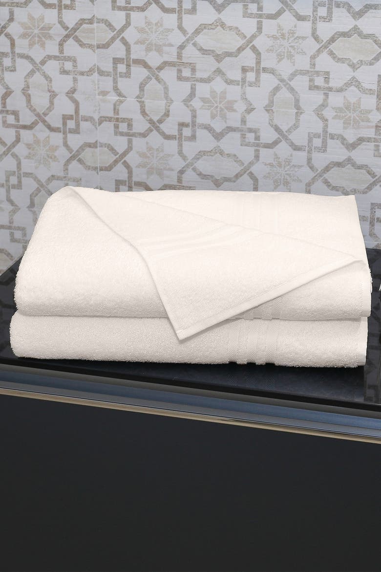Denzi Bath Sheet - Set of 2 - Cream, Alternate, color, CREAM