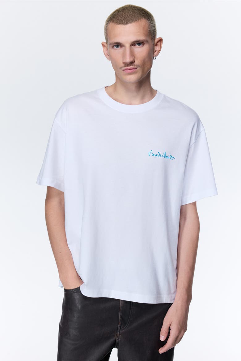 Loose Fit T-shirt, Main, color, White/Oasis