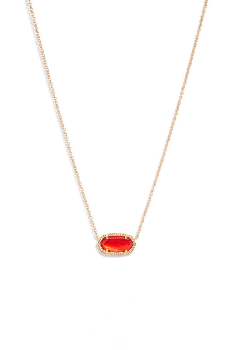 Kendra Scott Elisa Pendant Necklace, Main, color, Gold Red Illusion