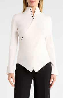 Henley Mock Neck Sweater