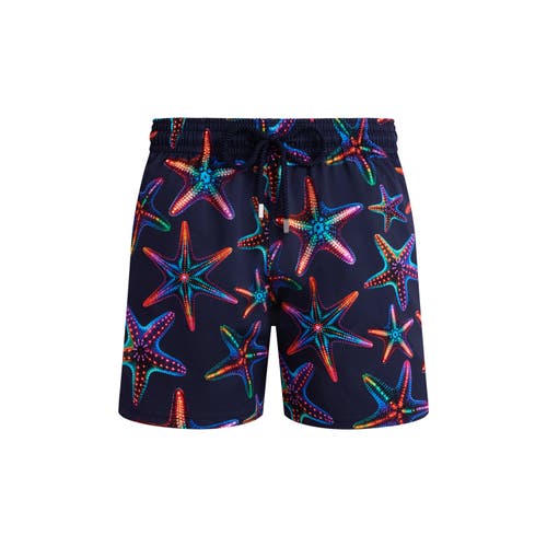 Vilebrequin Drawstring Swimming Trunks In Bleu Marine