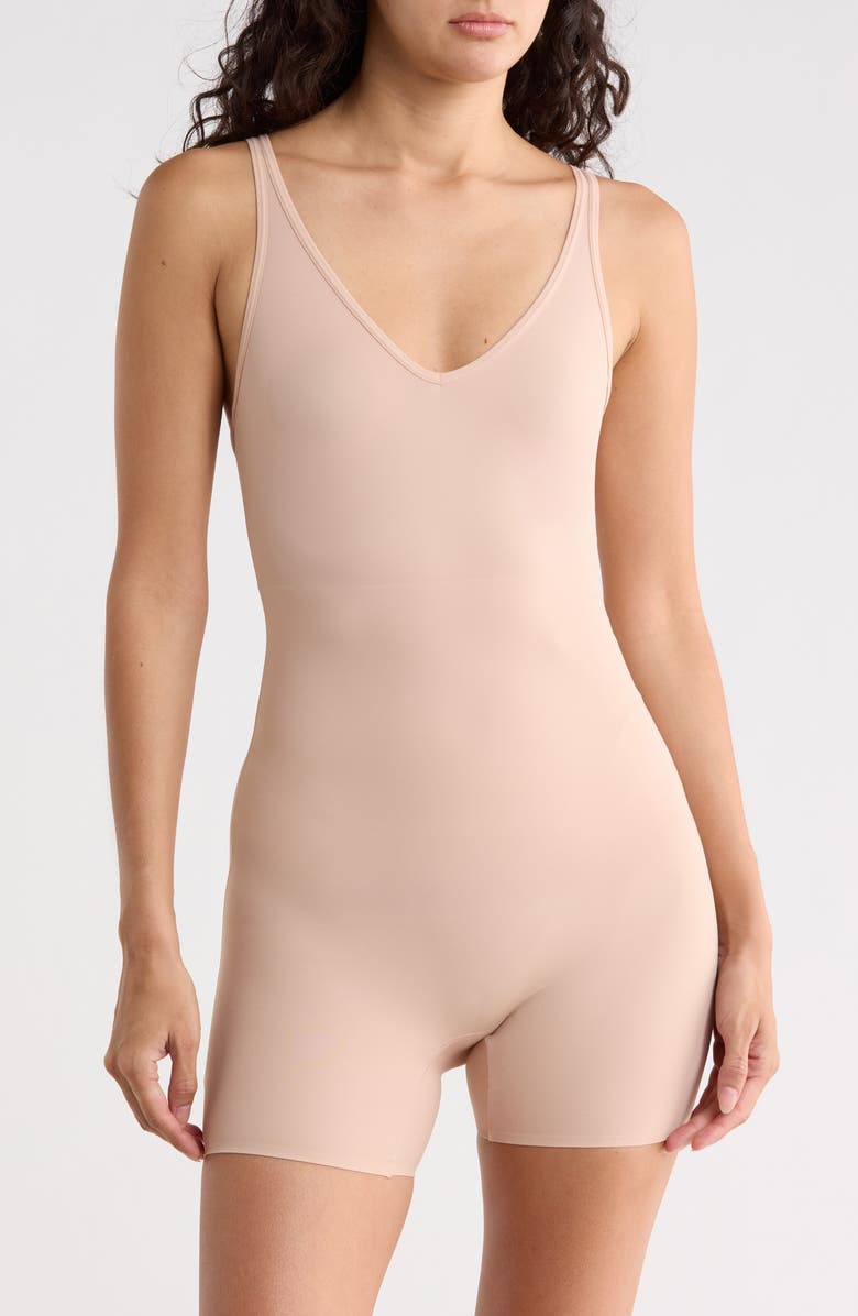 SKINNY GIRL Laser Shaping Bodysuit, Main, color, Tan