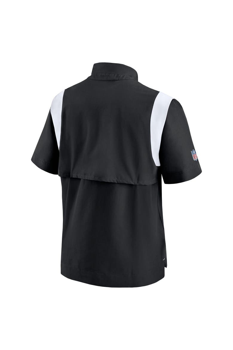 Men's Nike Black Atlanta Falcons Sideline Coaches Chevron Lockup Pullover Top, Alternate, color, Black
