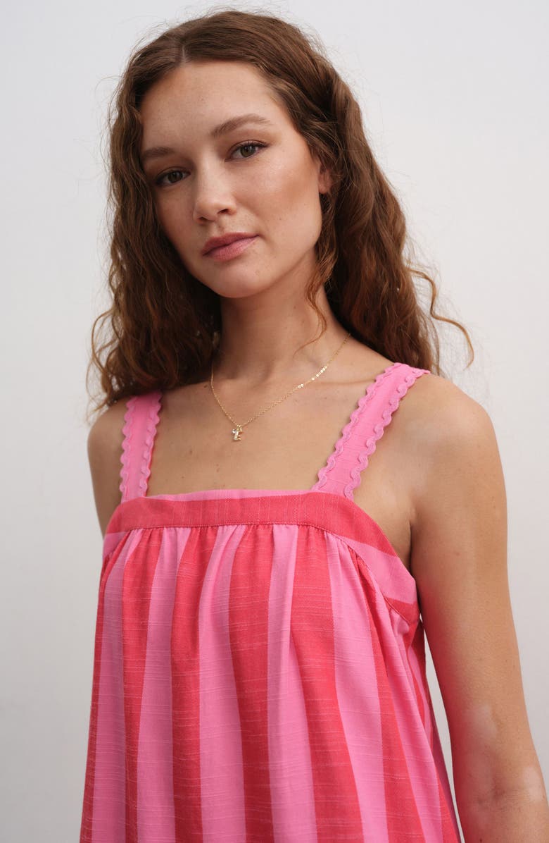 NEXT Stripe Maxi Dress, Alternate, color, Pink