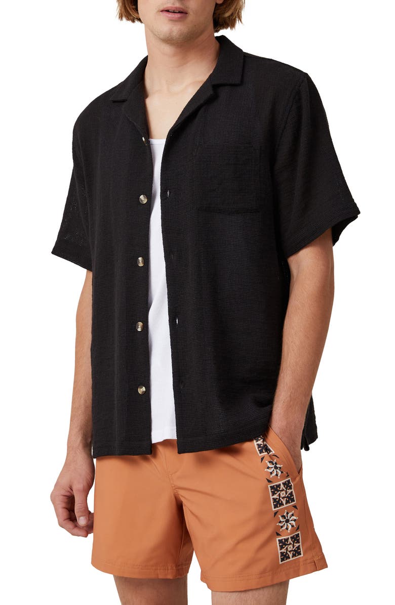 Cotton On Palma Cotton Camp Shirt, Main, color, 