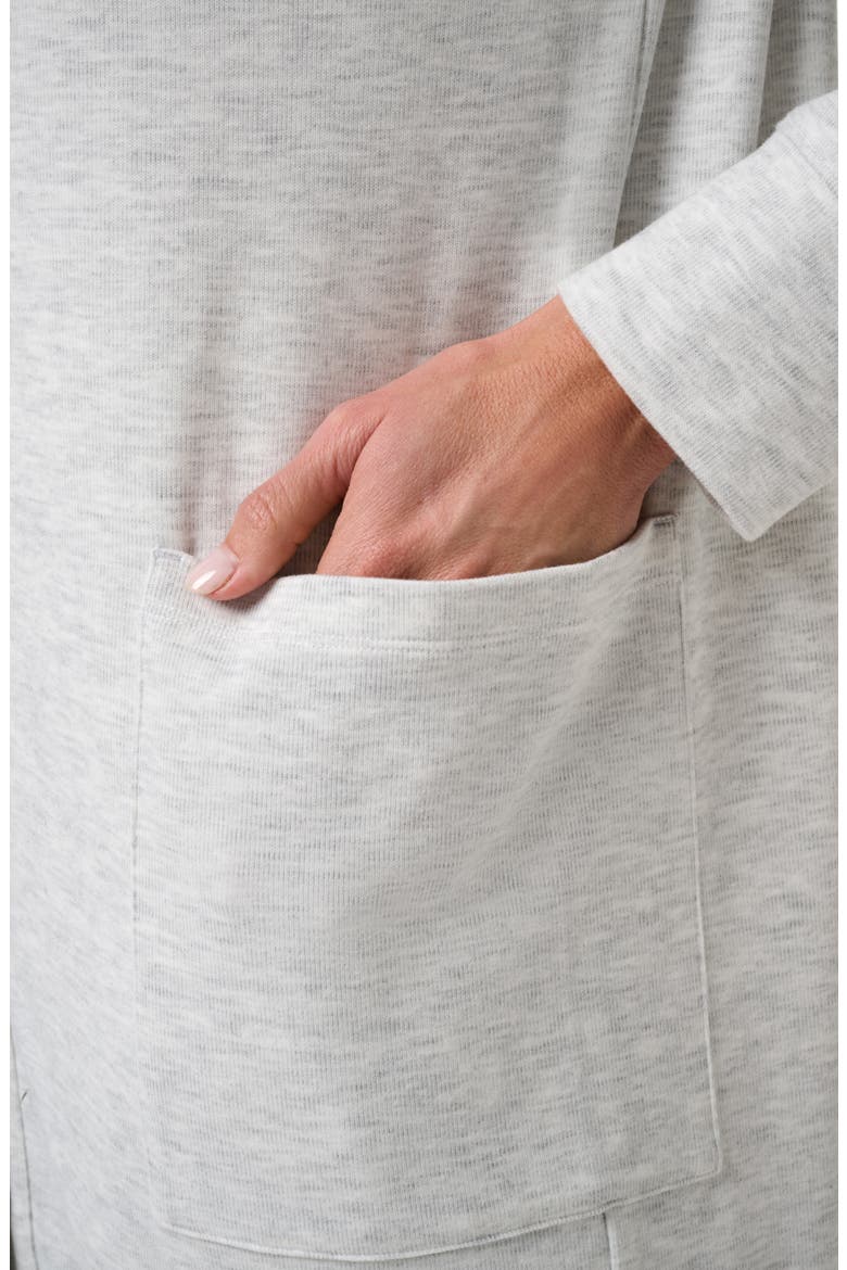 Cloud Long Cardigan, Alternate, color, HEATHER LIGHT GREY