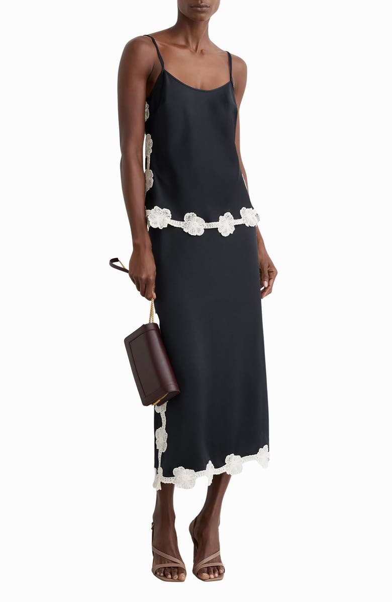 Reiss Doa Lace Detail Camisole, Alternate, color, Navy
