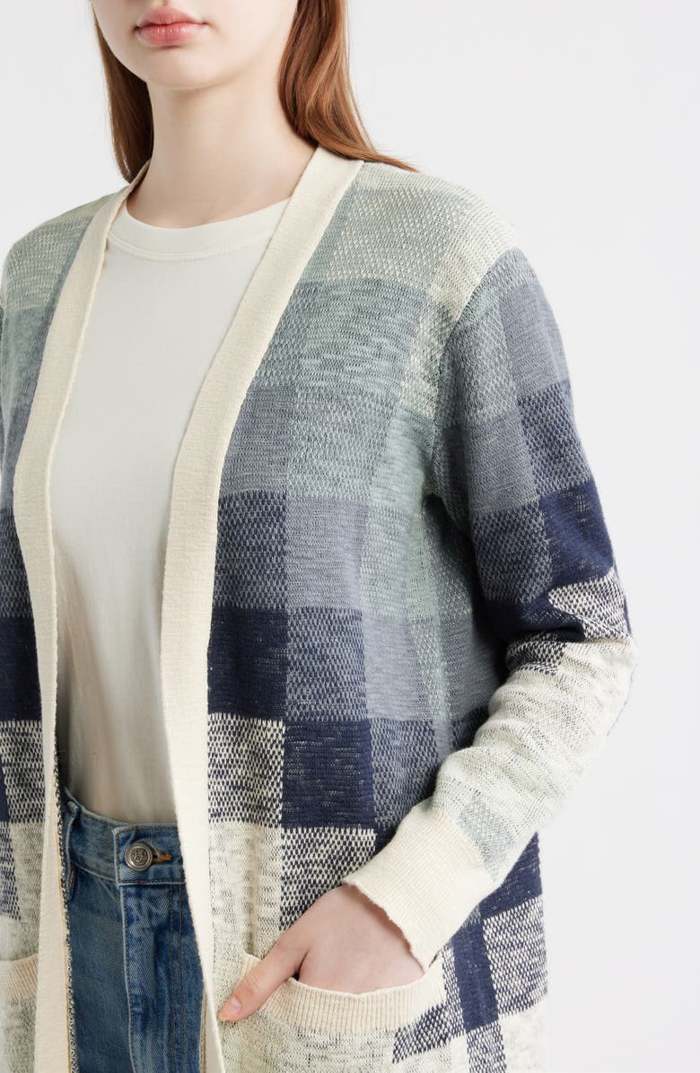 Pendleton Cotton Duster Cardigan, Alternate, color, Navy/ Ivory Multi