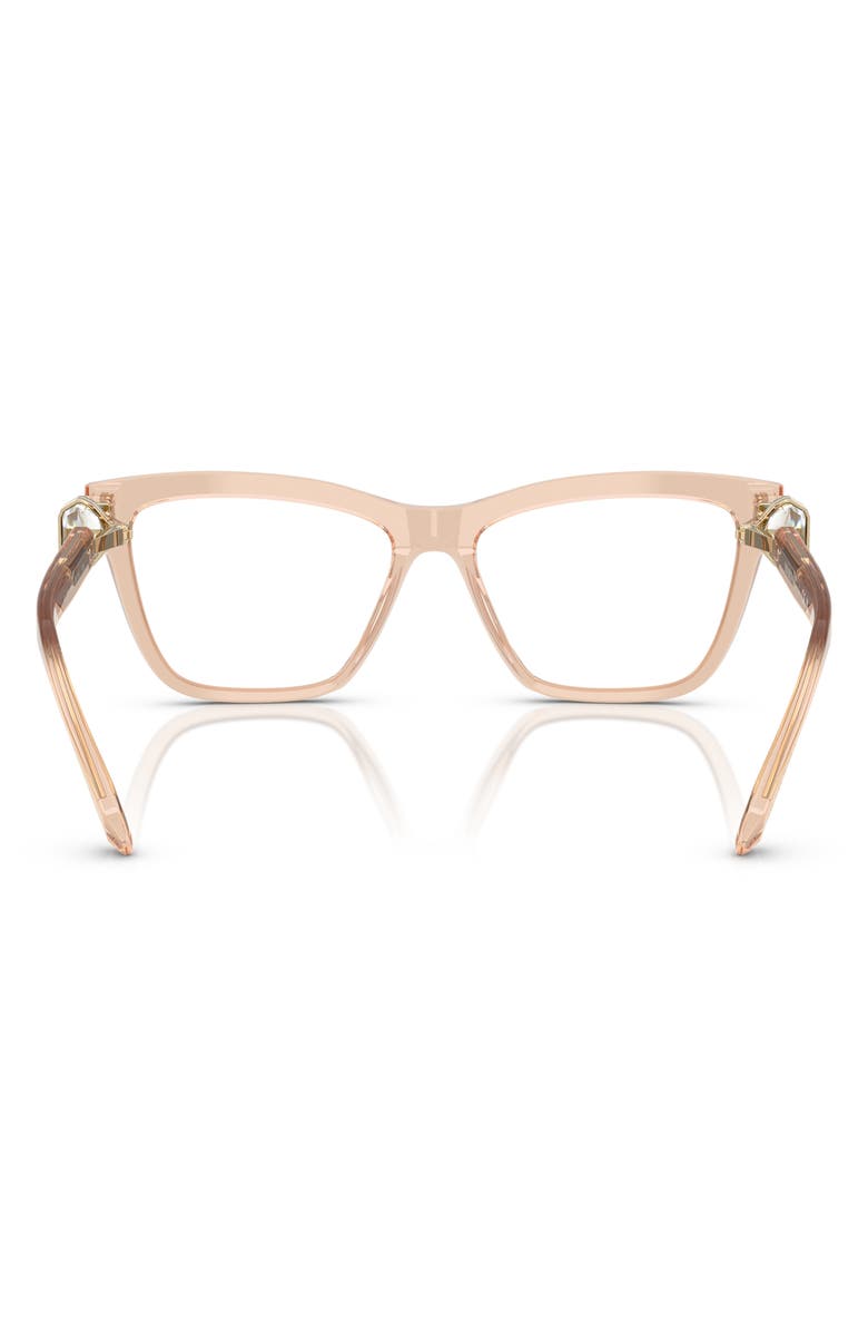Swarovski 55mm Square Optical Glasses, Alternate, color, Beige