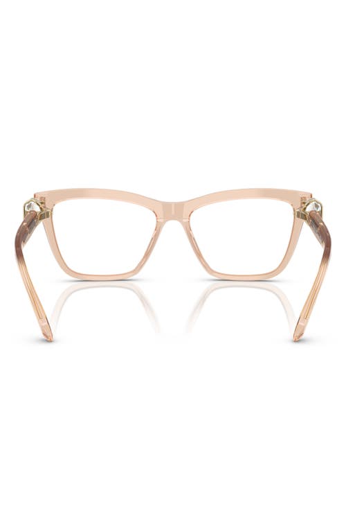 Swarovski 55mm Square Optical Glasses In Beige