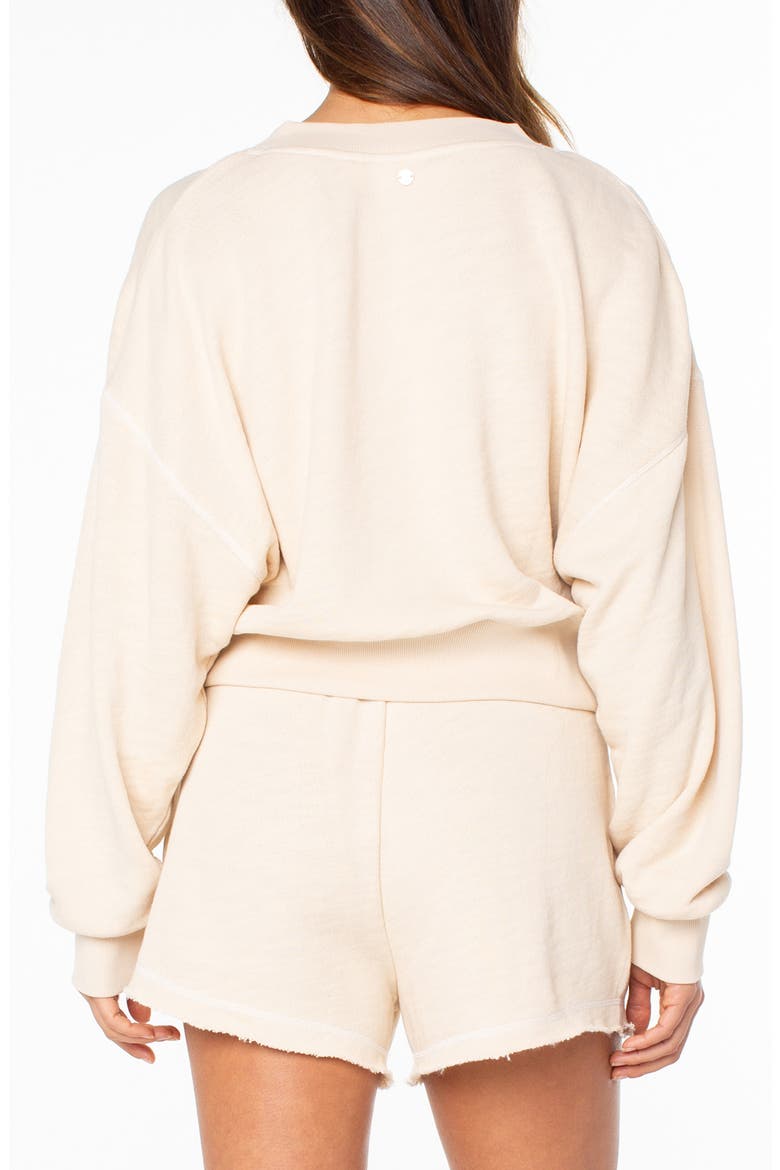 Dream Thing V-Neck Sweatshirt, Alternate, color, PARCHMENT