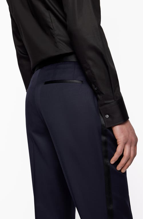 Hugo Boss Boss Genius Pleated Wool Tuxedo Pants