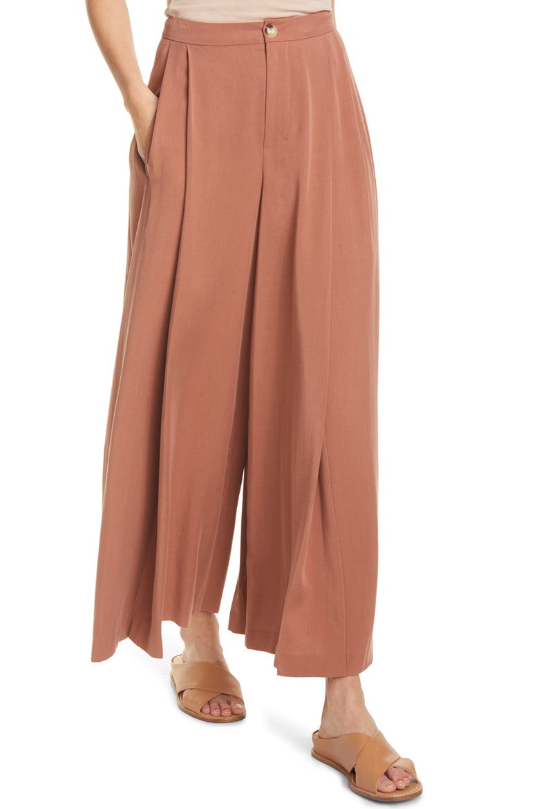 Pleated Culottes, Alternate, color, VINTAGE ROSE