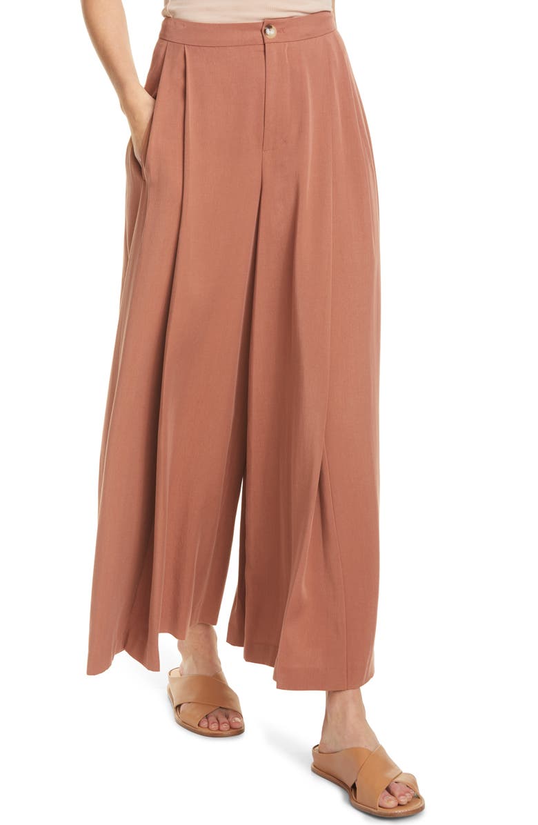 Vince Pleated Culottes, Alternate, color,