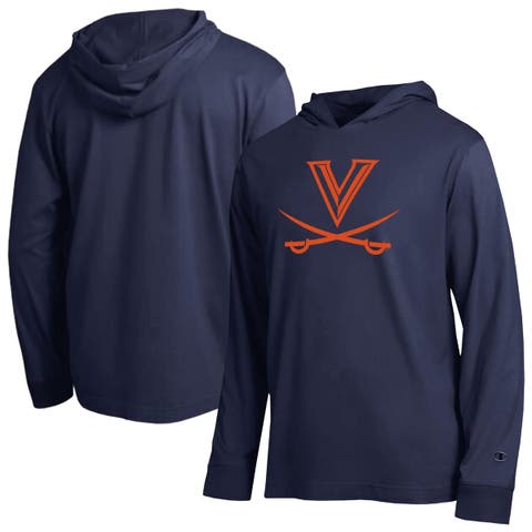 Men's Champion Navy Virginia Cavaliers Tonal All-Star Long Sleeve Hooded T-Shirt