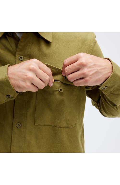 Stance Lowell Cotton Flannel Button-up Shirt In Green