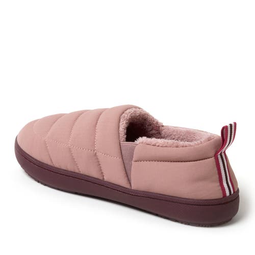 Shop Dearfoams Fern Ripstop Closed Back Slipper In Mauve