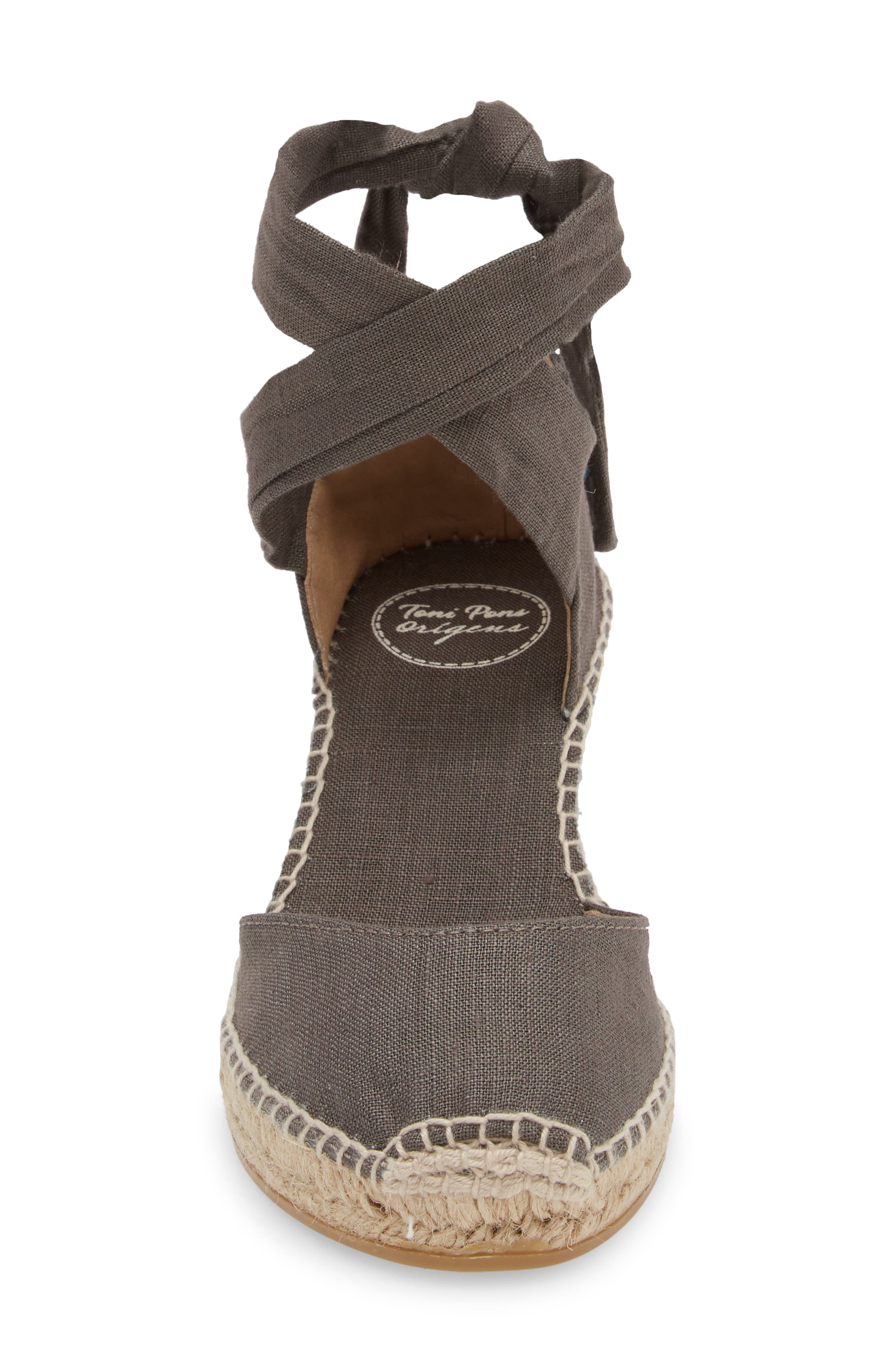 Julia Wraparound Espadrille Wedge, Alternate, color, CAQUI KHAKI