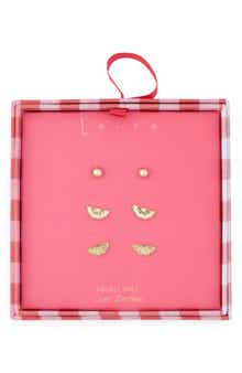 Leith 3-Pack Citrus Assorted Stud Earrings Set