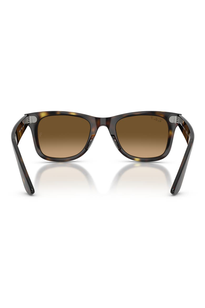 50mm Wayfarer Ease Polarized Sunglasses, Alternate, color, HAVANA / POLAR BROWN GRADIENT