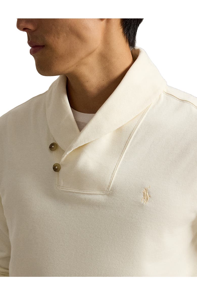 Luxury Jersey Shawl-Collar Pullover, Alternate, color, PALE CREAM