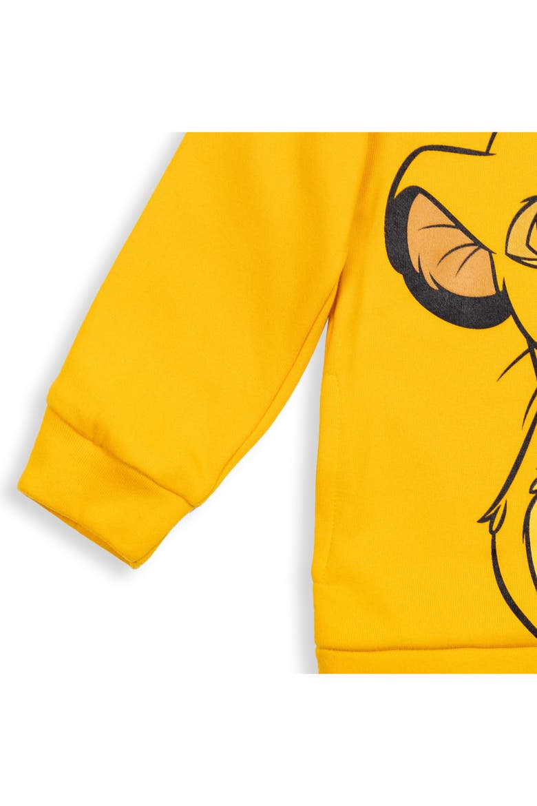 Lion King Simba Fleece 2-Piece Hoodie and Pants Set, Alternate, color, Simba Yellow Black