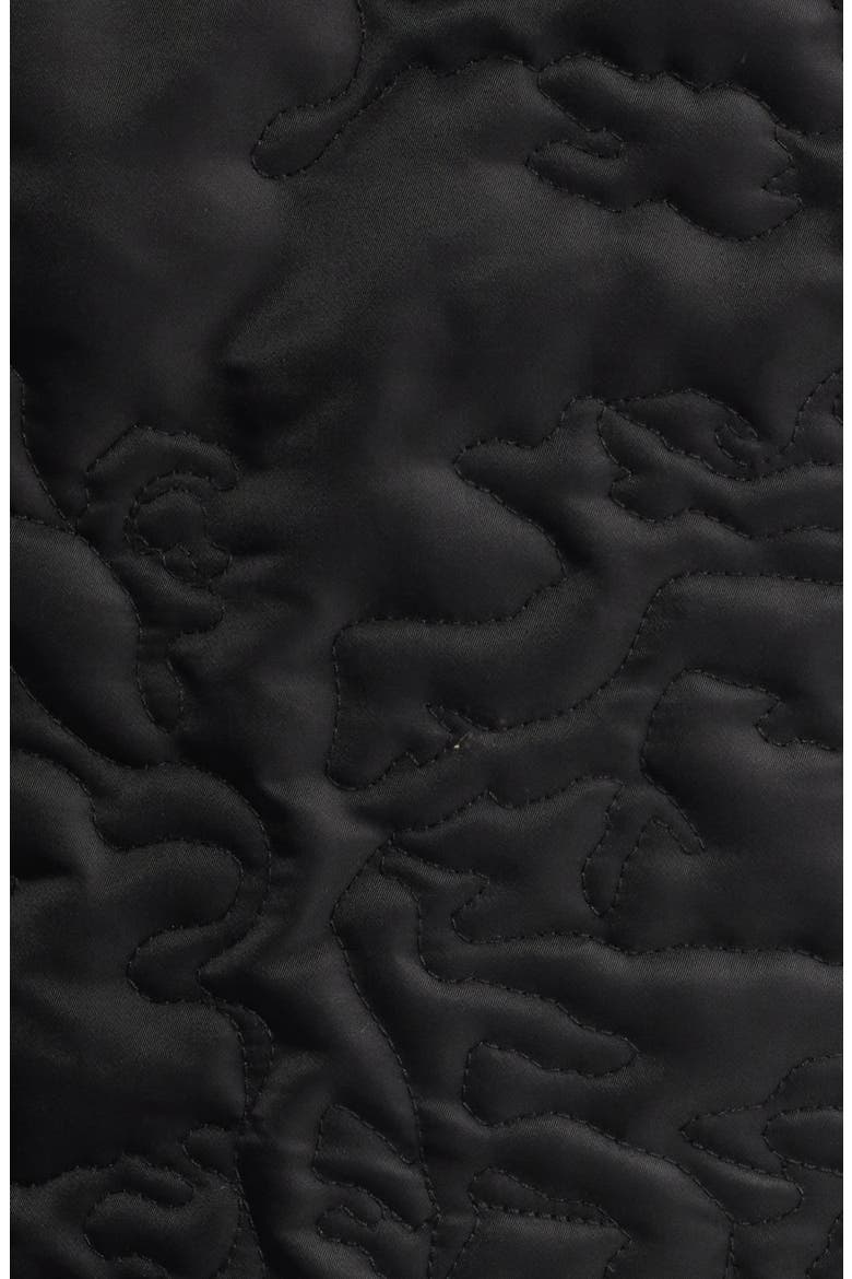 Camo Quilted Flight Jacket, Alternate, color, BLACK