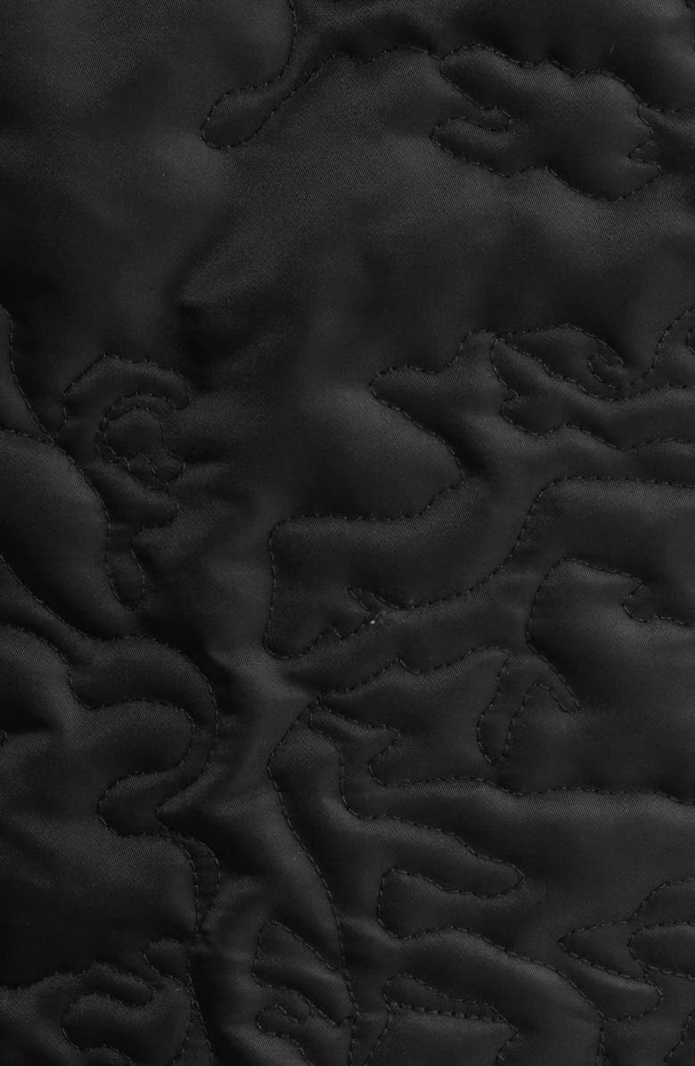 Alpha Industries Camo Quilted Flight Jacket, Alternate, color, Black