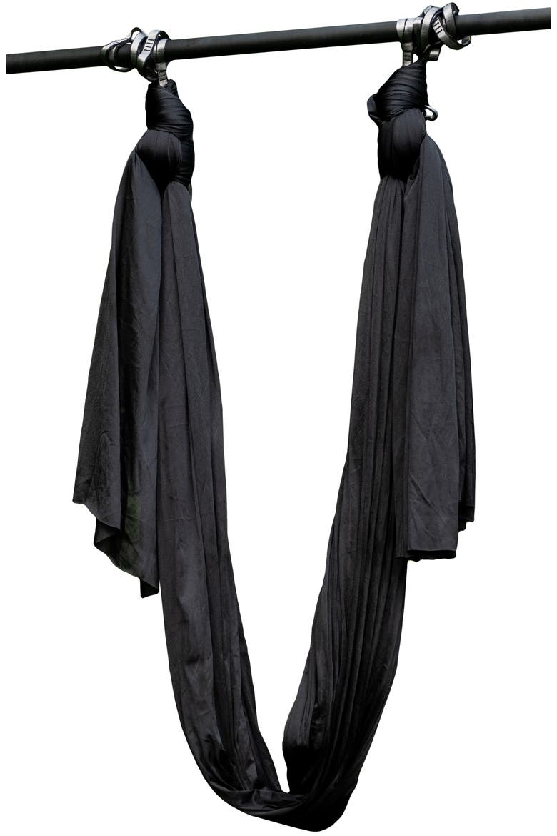 Yoga Silk  - Aerial Support for Yoga and Strength Building, Main, color, Black