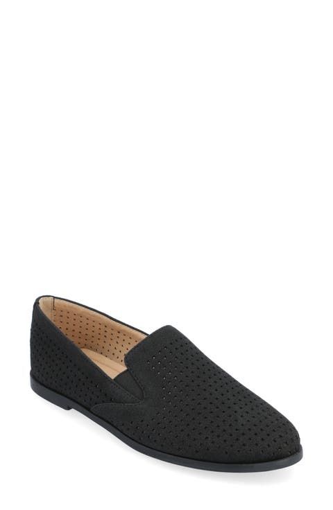 Lucie Perforated Flat Loafer - Wide Width Available (Women)